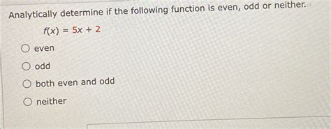 determine if odd, even, or neither f(x)=sec(x)|How to Tell if a Function is Even, Odd or Neither.